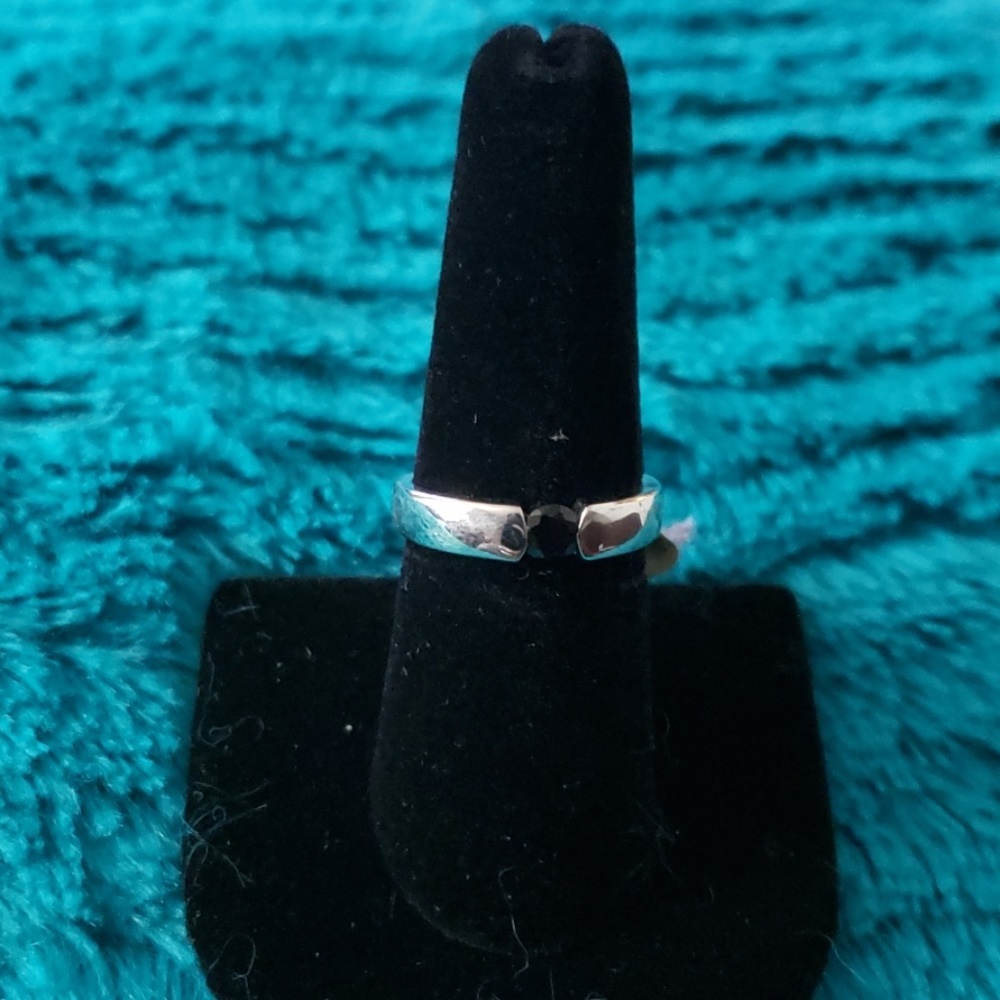 Sterling silver and Onyx ring, size 7